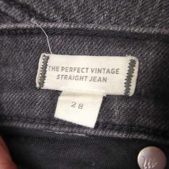 Madewell Jeans Womens SZ 28 Perfect Vintage Jean Tapered Leg Raw Hem High Rise - Picture 12 of 13
